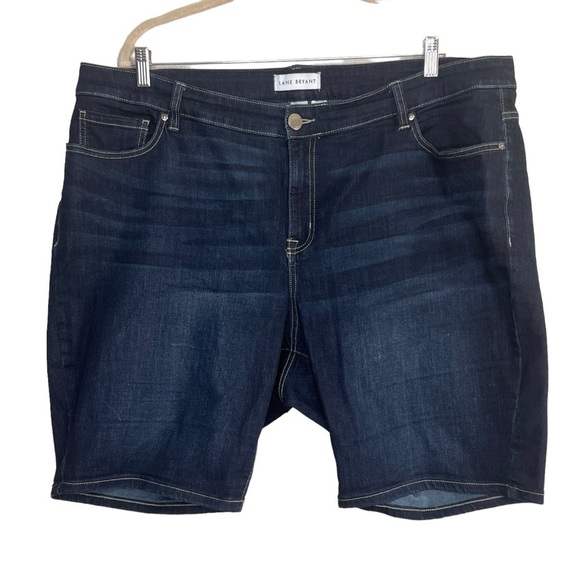 Lane Bryant Mid-Rise Bermuda Denim Shorts Signature Fit Plus Size 24 - Picture 1 of 6